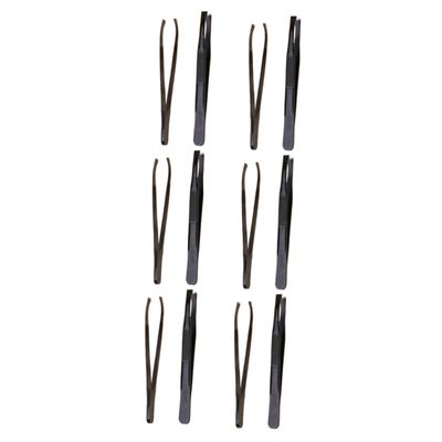 Beaupretty 12pcs Stainless Steel Eyebrow Tweezers Precision Eyebrow Trimmer Shaping for Easy Hair Removal Convenient Portable Cosmetic Accessories Plated Finish