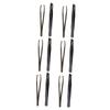 Beaupretty 12pcs Stainless Steel Eyebrow Tweezers Precision Eyebrow Trimmer Shaping for Easy Hair Removal Convenient Portable Cosmetic Accessories Plated Finish view 1
