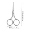 Healeved 2pcs Stainless Steel Eyebrow Scissors Round Head Hair Scissors for Women Nose Hair Trimmer view 2