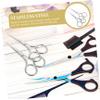 Healeved 2pcs Stainless Steel Eyebrow Scissors Round Head Hair Scissors for Women Nose Hair Trimmer view 4