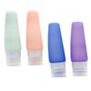 VICASKY 4pcs Travel Bottles Leakproof Silicone Cosmetic Containers for Lotion Toiletries Each Soft Light for Travel Business Trips view 1