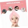 Beaupretty 3pcs Absorbent Hair Drying Cap for Women Fast Drying Towel Wrap for Curly Hair Gentle Fleece Material Compact Light Travel-Friendly view 2