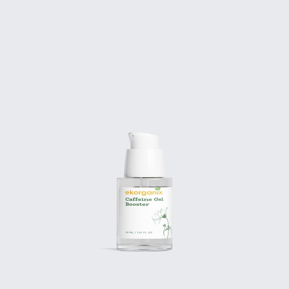 Caffeine Gel Booster 1% Natural Caffeine Eye & Face Concentrate Puffiness & Tired Skin Support Oil-Free, Vegan, COSMOS Natural 15ml