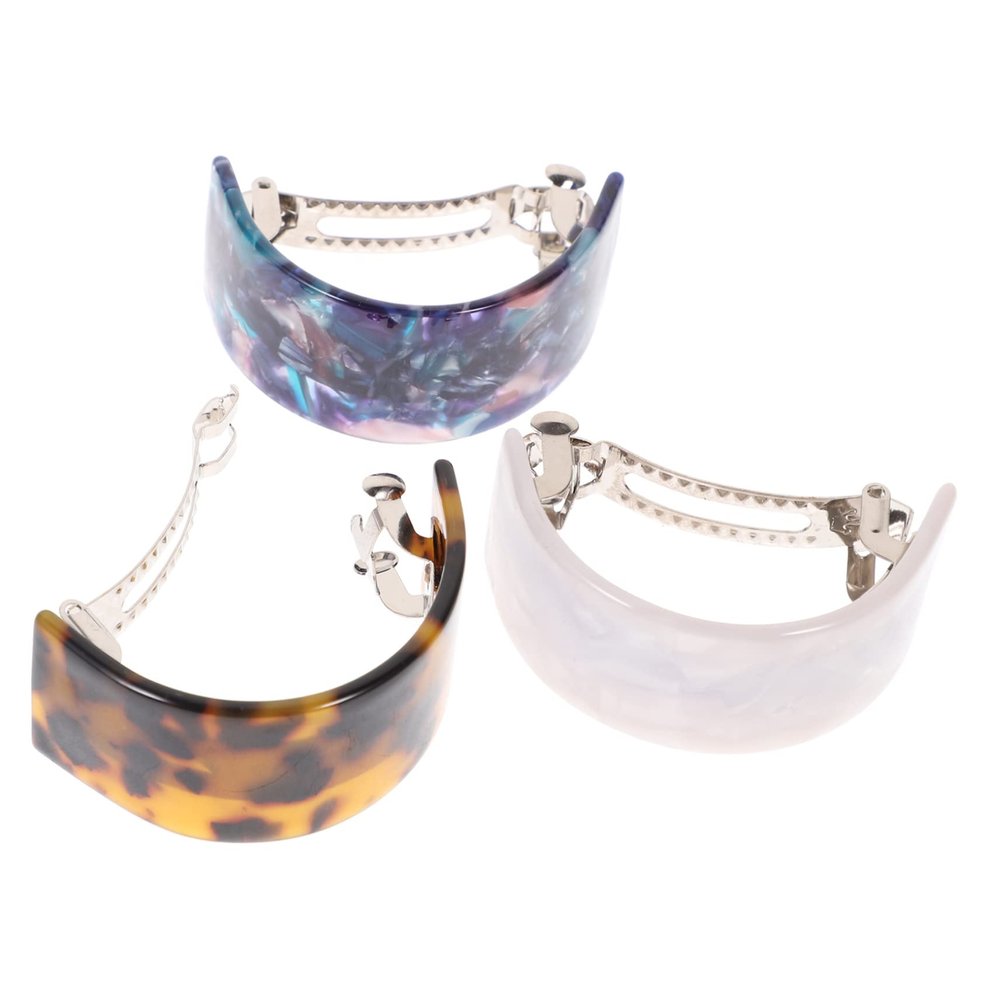 BIUDECO Elegant Sky Tortoise Shell Hairpin Rhinestone Bobby Pins Ponytail Cover Barrette Fashion Hairpins Women's Hair Bow Clips