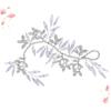 Beaupretty 1PC Exquisite Silver Bridal Hair Comb Elegant Rhinestone Leaves Design Wedding Hair Accessory for Brides and Special Occasions view 1