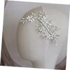Beaupretty 1PC Exquisite Silver Bridal Hair Comb Elegant Rhinestone Leaves Design Wedding Hair Accessory for Brides and Special Occasions view 2