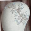 Beaupretty 1PC Exquisite Silver Bridal Hair Comb Elegant Rhinestone Leaves Design Wedding Hair Accessory for Brides and Special Occasions view 3