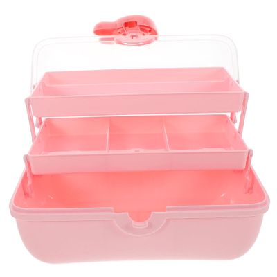 Alipis Hair Accessories Organizer Box for Girls 3 Layer Plastic Storage Case with Compartments Hairpin Hair Tie Scrunchie Holder for Desktop Use Dustproof Jewelry Display