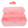 Alipis Hair Accessories Organizer Box for Girls 3 Layer Plastic Storage Case with Compartments Hairpin Hair Tie Scrunchie Holder for Desktop Use Dustproof Jewelry Display view 1