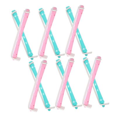 CALLARON 24pcs Dual Color Perm Rods for Easy Curling Flexible Hair Curlers for Short and Long Hair for Salon-style Waves Convenient Perming Tools