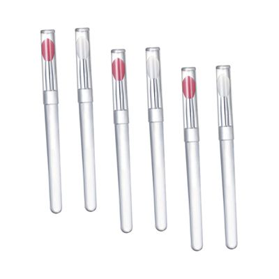 HAPINARY 6pcs Silicone Lip Brushes Lid Portable Lipstick and Lip Mask Applicator Design for Makeup and Eyeshadow Application for Daily and