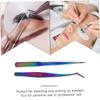 PACKOVE 1set Stainless Steel Eyelash Tweezers Durable Lash Extension Tools for Easy Application Lightweight Design for Professional Personal Use for Eyelash Eyebrow Grooming view 2