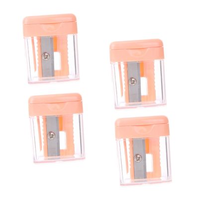 VICASKY 4pcs Eyeliner Pencil Sharpener Handheld Makeup Pen Sharpener Lid Compact and Portable Makeup Supplies
