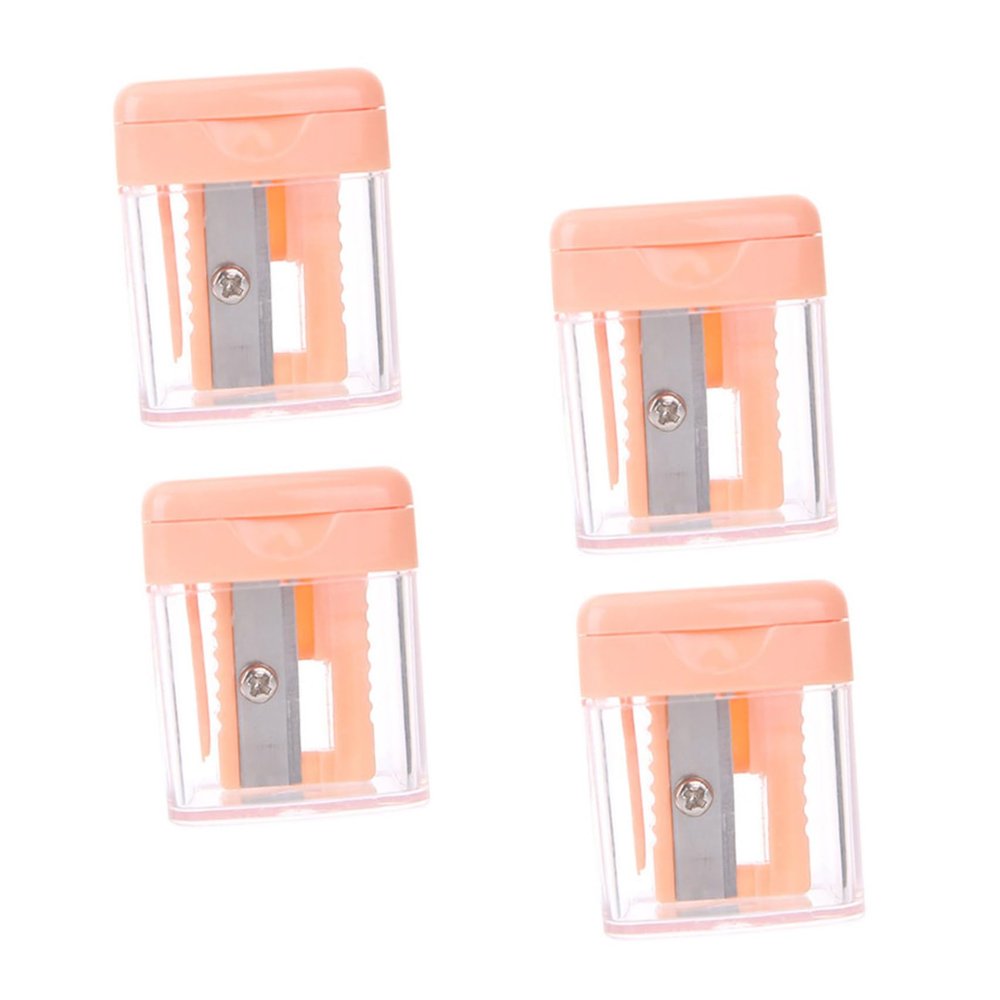 VICASKY 4pcs Eyeliner Pencil Sharpener Handheld Makeup Pen Sharpener Lid Compact and Portable Makeup Supplies