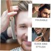 Gogogmee 2pcs Men's Folding Hair Comb Portable Stainless Steel Beard Styler Compact Travel Comb Bottle Opener view 3