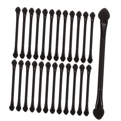 SOESFOUFU 25pcs Dual-sided Eyeshadow Applicators Soft Sponge Tips for Effortless Eye Makeup Application for Personal Use Professional Beauty Salons