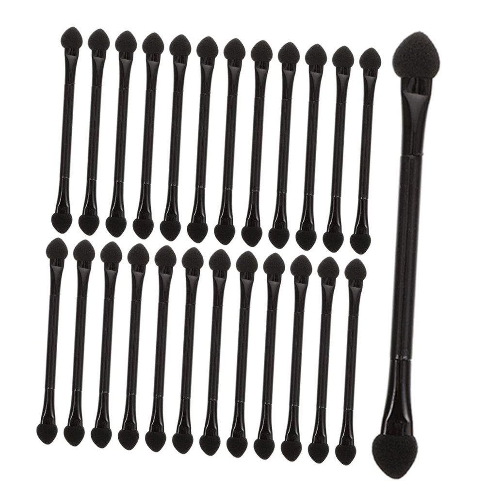 SOESFOUFU 25pcs Dual-sided Eyeshadow Applicators Soft Sponge Tips for Effortless Eye Makeup Application for Personal Use Professional Beauty Salons
