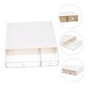 Angoily Drawer Style Desktop Organizer Table Makeup Stationery Storage Box White view 2