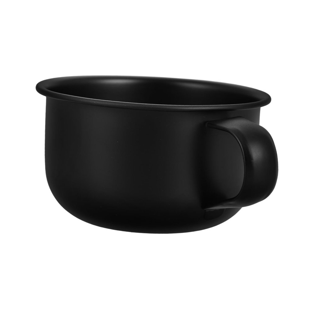 DEARMAMY Small Alloy Shaving Soap Bowl with Handle Retro Shaving Mug for Men Wide Mouth