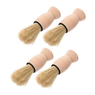 Baluue 4pcs Beard Brush for Men Barber Neck Duster Wet Shave Brush Men's Grooming Tool