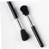 Baluue Nail Art Dust Brush Set 4pcs Short Handle Black Simple Design for Daily Nail Cleaning and Scrubbing view 4