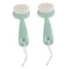 CALLARON 2pcs Manual Facial Cleansing Brush Face Scrubber Exfoliator Soft Bristles Long Handle Gentle Skin Deep Clean Blackhead Removal view 1