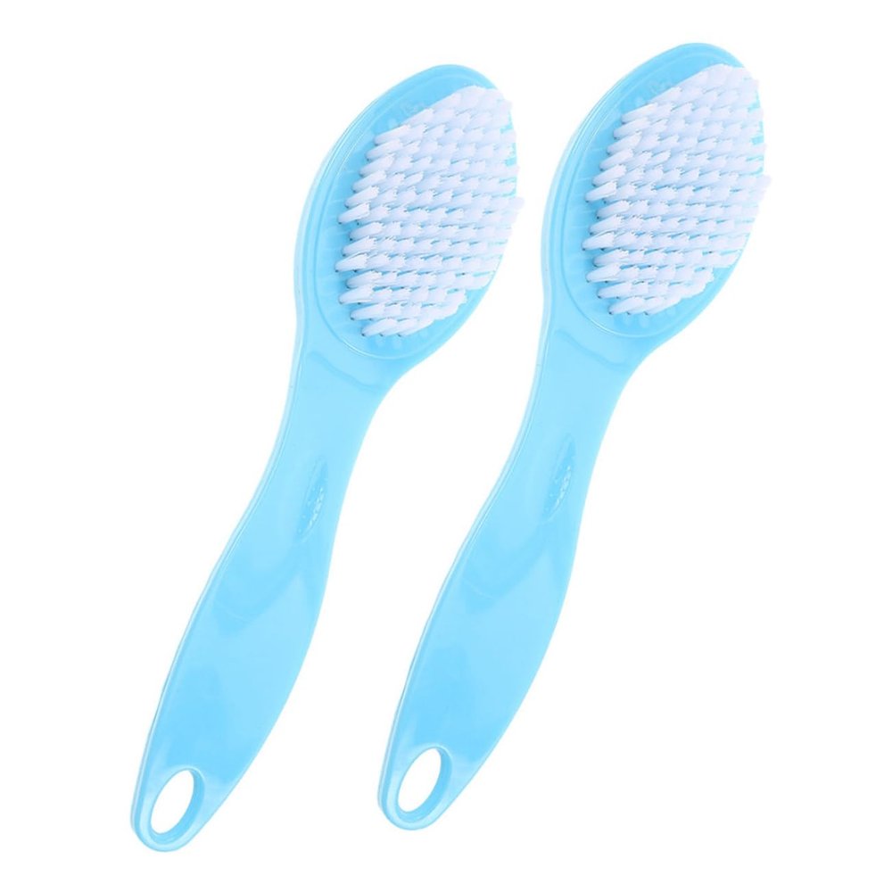 Gogogmee 2pcs Double-Sided Foot Scrubber with Pumice Stone and Brush Exfoliating Foot Care Tool for Dead Skin Removal Home Pedicure Suitable for Skin Types