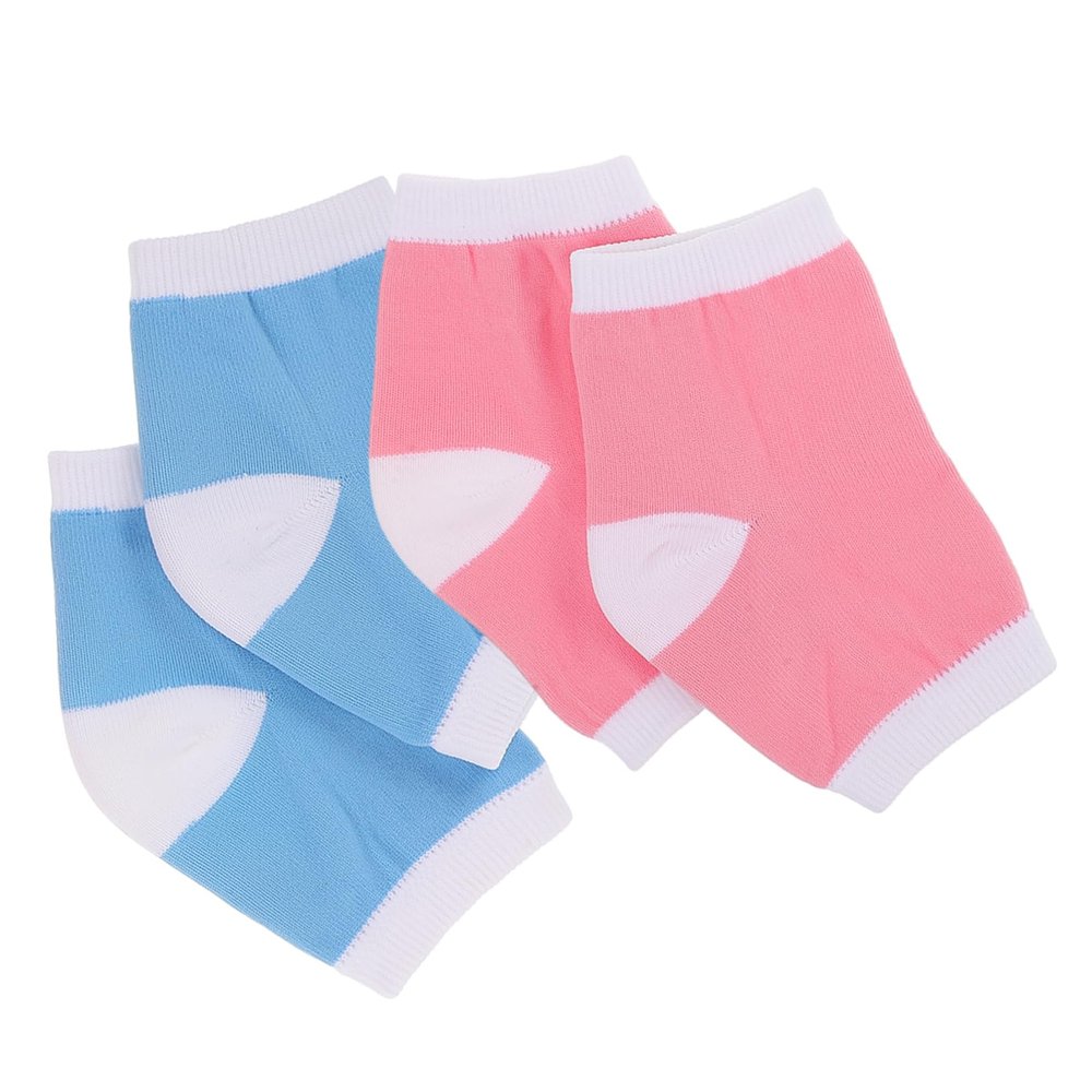 BESTYASH 2pairs Moisturizing Gel Heel Socks Breathable Heel Sleeves for Men and Women Short Socks for Comfort and for Daily Wear and