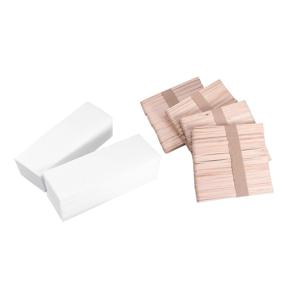 VICASKY 400pcs Hair Removal Paper Wax Stick Set Depilatory Strips Gentle Skin Odorless Easy to Use