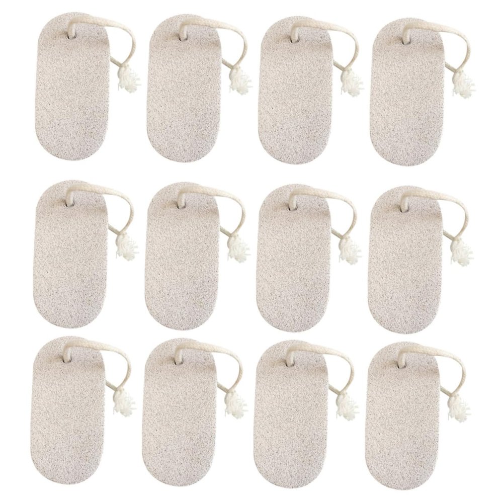 Baluue 20pcs Natural Volcanic Stone Foot Rubbing Pumice for Foot Care Exfoliating and Dead Skin Removal Durable Files for Soft and Smooth