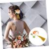 BESTYASH Japanese Silk Flower Hair Clip Tassel for Weddings Graduations and Special Occasions Elegant Floral Hair Accessory for Travel and Photography view 2