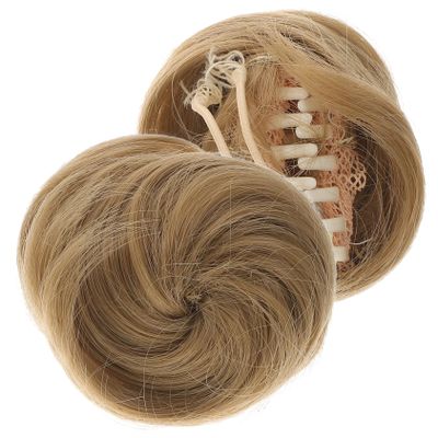 HONMEET 2pcs Ponytail Chignon Hair Bun Extensions Fake Bun Hair Pieces for Women Updo Hairpiece