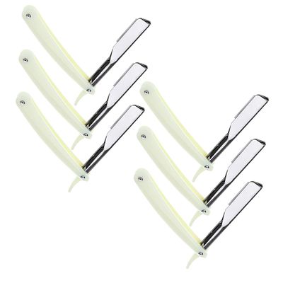 CALLARON 6pcs Vintage Manual Beard Shaver Eyebrow Razor Holder for Men Comfortable Safe Shaving Tool Easy to Use Barber Razor