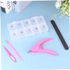CALLARON Manicure Tools Set 500pcs Fake Nails Home Manicure Kit Metal Plastic Easy to Use Store view 4
