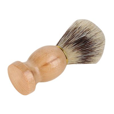DEARMAMY Wood Handle Beard Brush for Men Badger Hair Shaving Tool Styling Grooming Brush for Barbershop