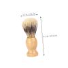 DEARMAMY Wood Handle Beard Brush for Men Badger Hair Shaving Tool Styling Grooming Brush for Barbershop view 2