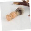 DEARMAMY Wood Handle Beard Brush for Men Badger Hair Shaving Tool Styling Grooming Brush for Barbershop view 4