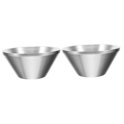 VICASKY 2pcs Men Shaving Supplies Shave Bowl and Stand Stainless Steel Elegant Easy Cleaning