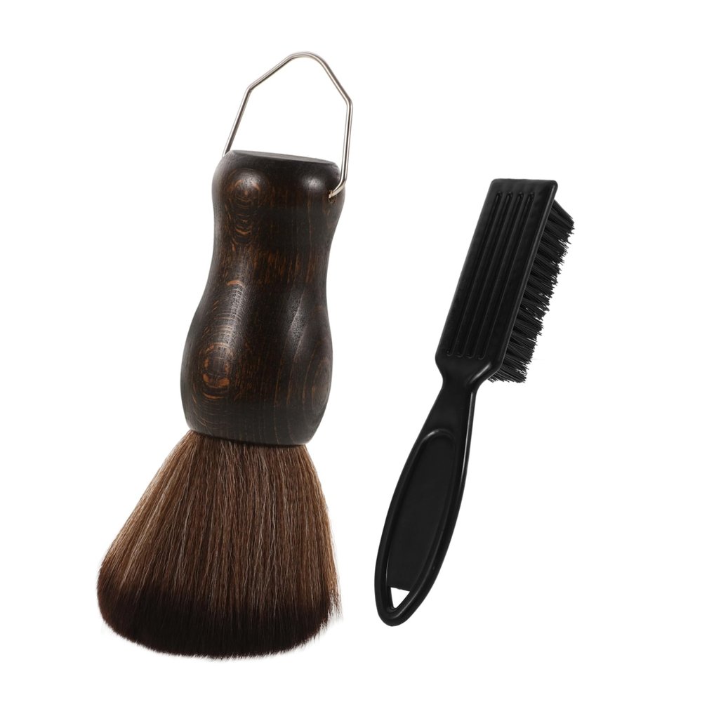 PACKOVE 1set Men Beard Grooming Brush Ergonomic Hair Cleaning Brush for Barbers Soft Bristles for Convenient Beard Styling and Shredded Hair Removal for Personal Grooming