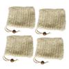 CALLARON 4pcs Foaming Net Bubble Maker Bag Facial Net Soap Storage Bag Burlap Drawstring Soap Holder Face Washing for Home Travel view 1