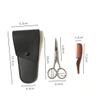 Healeved Stainless Steel Eyebrow Scissors Set 2 Piece Trimmer Kit for Precision Grooming Curved Tips for Safe Eyebrow and Beard Trimming for Men and Women view 2