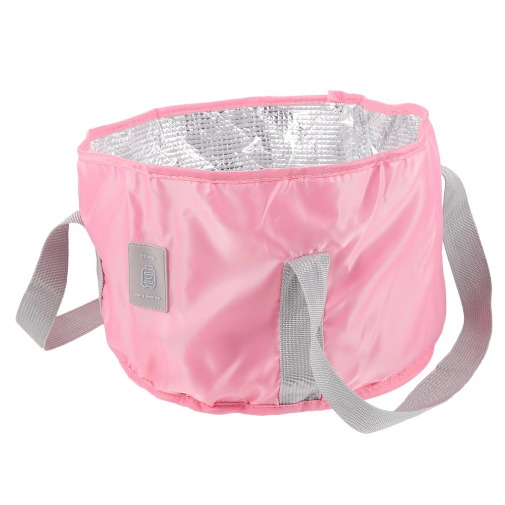 balacoo 1pcs Portable Folding Soaking Bucket for Feet Compact Travel Water Basin for Camping Hiking and Outdoor Activities Small Pink