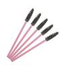 200 Pcs Disposable Eyelash Mascara Brushes for Eye Lashes Extension Eyebrow and Makeup (Pink rod black head) view 1
