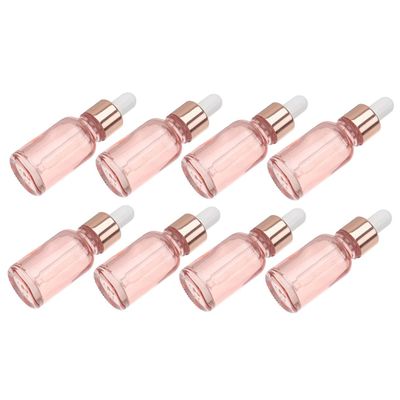 NULYLU 8pcs Glass Dropper Bottles Portable Essential Oil Containers Leak Design for Travel Outdoor Use for Aromatherapy Liquid Storage