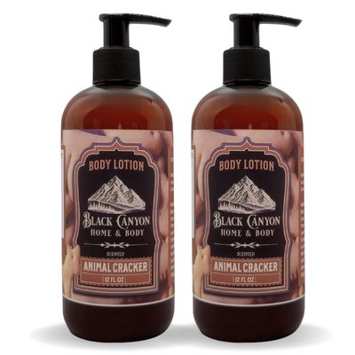 Black Canyon Animal Cracker Scented Body Lotion with Lanolin and Jojoba Oil, 12 Oz (2 Pack)