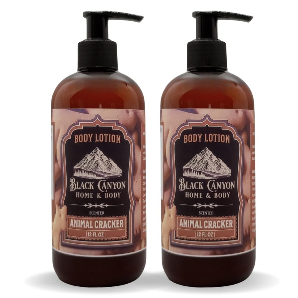 Black Canyon Animal Cracker Scented Body Lotion with Lanolin and Jojoba Oil, 12 Oz (2 Pack)