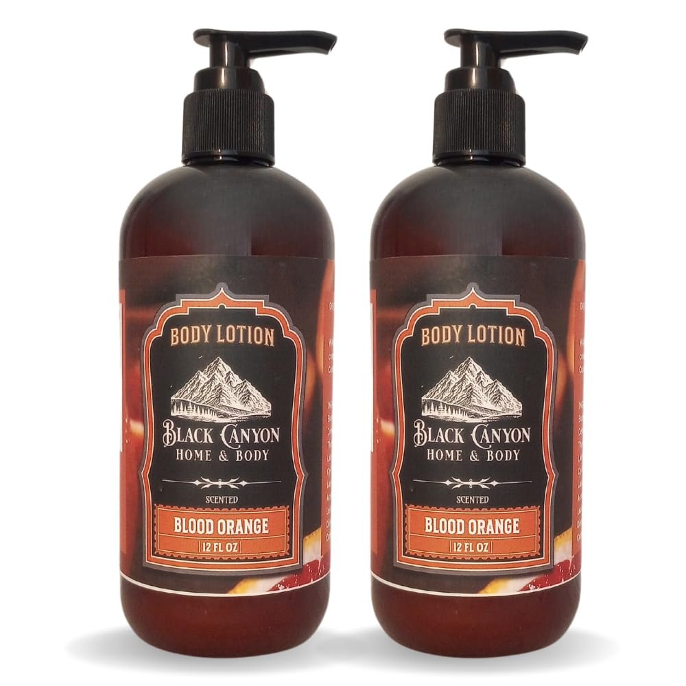 Black Canyon Blood Orange Scented Body Lotion with Lanolin and Jojoba Oil, 12 Oz (2 Pack)