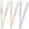 SAFIGLE 6pcs Portable Eyebrow Razor Stainless Steel Face Razor for Women Men Easy to Use Eyebrow Trimmer Sliding Cover view 1