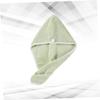 Beaupretty 1pc Absorbent Hair Drying Cap Fast Drying Towel Hat for Home Use Lightweight Water Absorption Shower Cap Soft and Practical Hair Green view 2