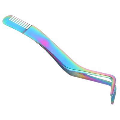 Healeved Professional Eyelash Tweezers Comb Lash Extension Tweezer for Precise Application